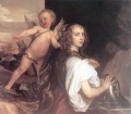 Retrato de una niña como Erminia acompañada por Cupido, el pintor de la corte barroca Anthony van Dyck